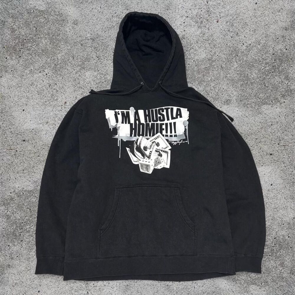 Vintage 00s Ruff Ryders Denim Co DMX I’m a Hustla Homie Graphic Hoodie Men Large